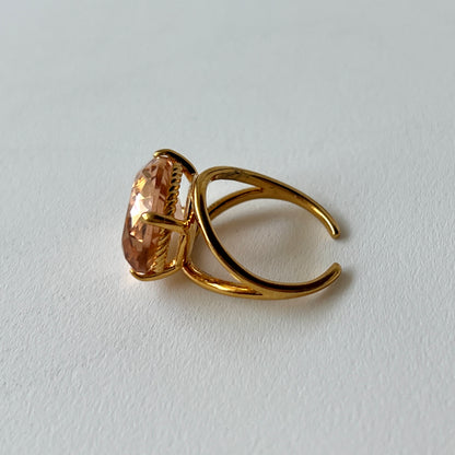 [ peach glass stone ] reine gold
