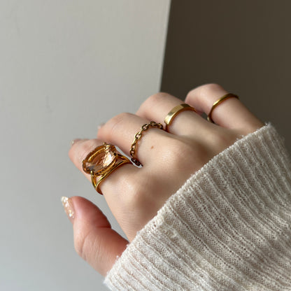 [ peach glass stone ] reine gold
