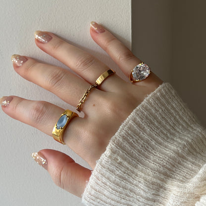 [ blue moon glass stone ] europa gold