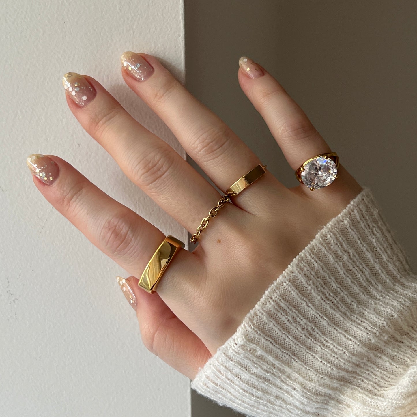 [ clear ] reine -pinky gold