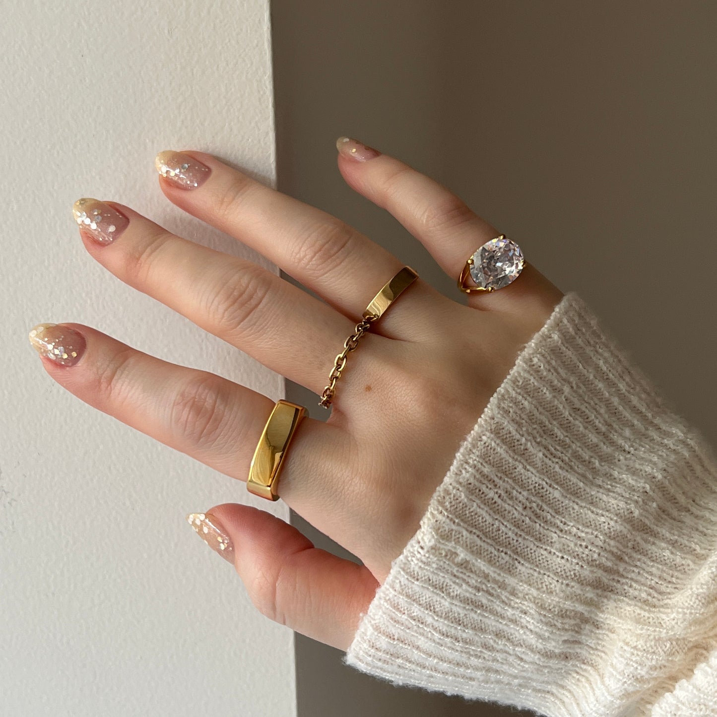 [ clear ] reine -pinky gold