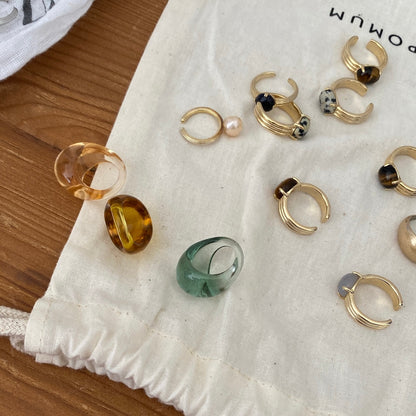 [ gray onyx ]  trois gold