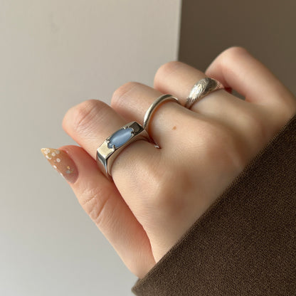 [ blue moon glass stone ] europa silver