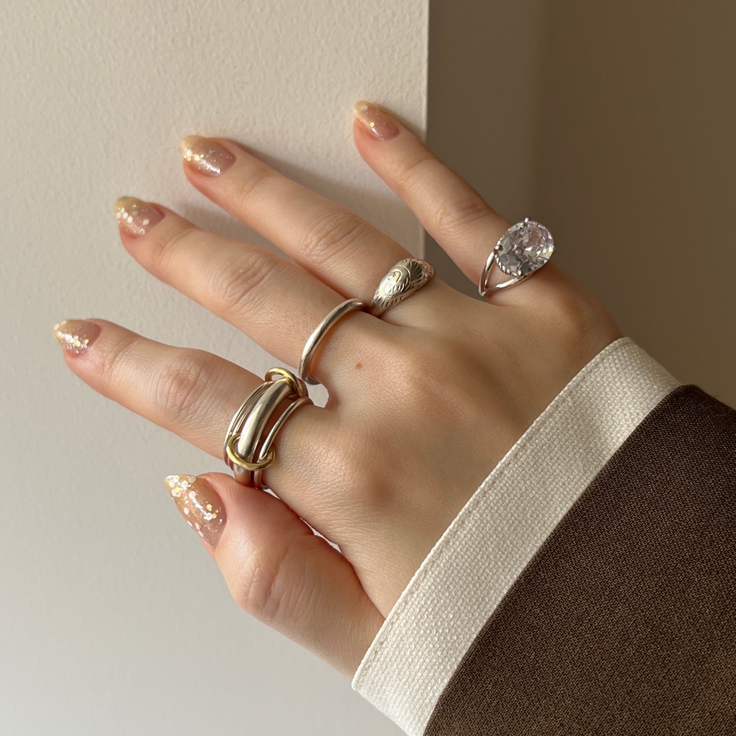 [ clear ] reine -pinky silver