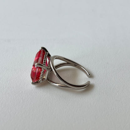 [ bicolor tourmaline UME ] reine silver - rectangle