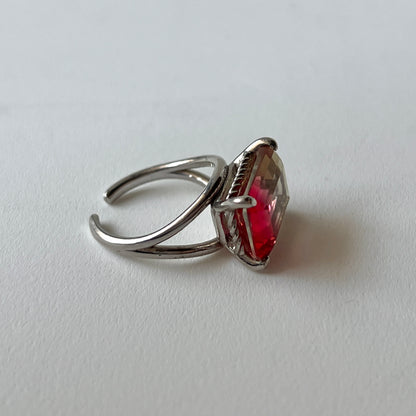 [ bicolor tourmaline UME ] reine silver - rectangle