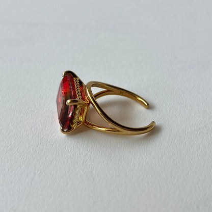 [ bicolor tourmaline WATERMELON ] reine gold - rectangle
