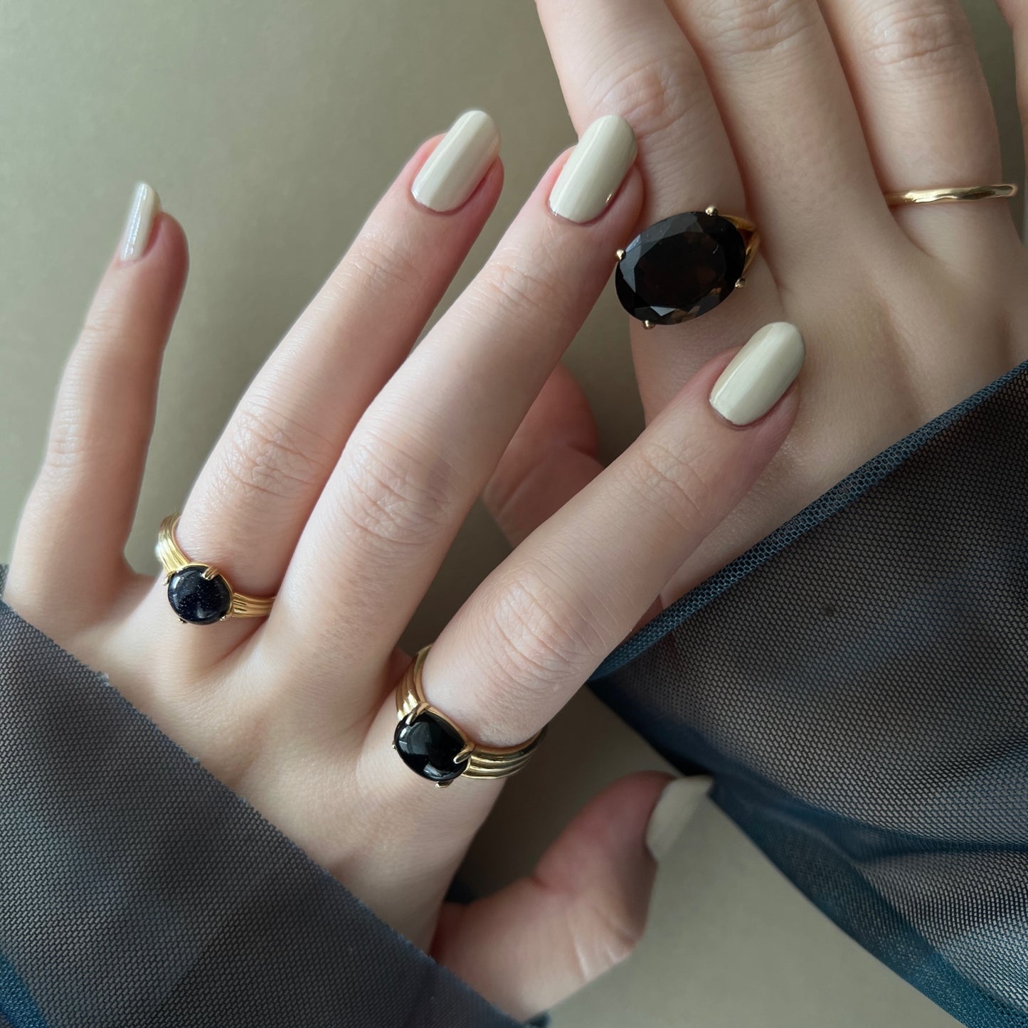 [ smoky quartz ] reine gold