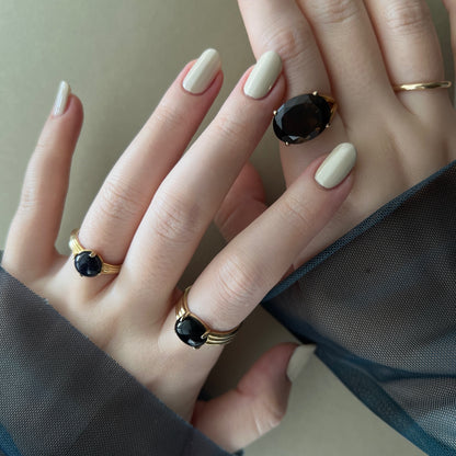 [ smoky quartz ] reine gold