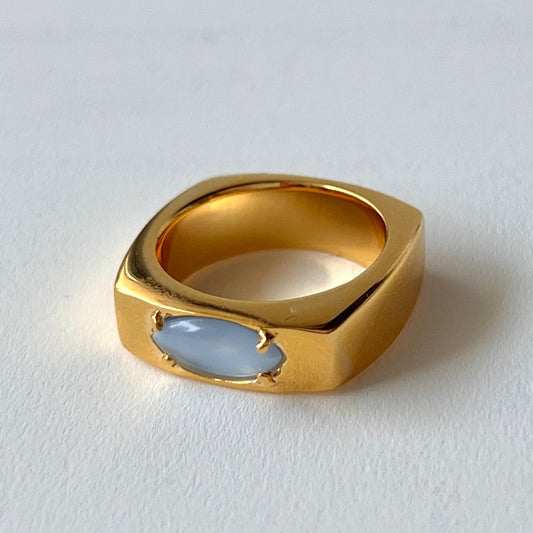 [ blue moon glass stone ] europa gold