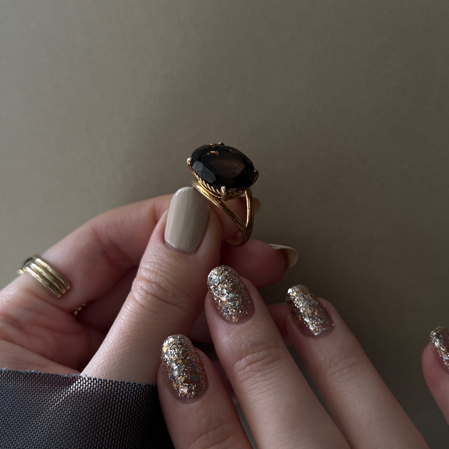 [ smoky quartz ] reine gold