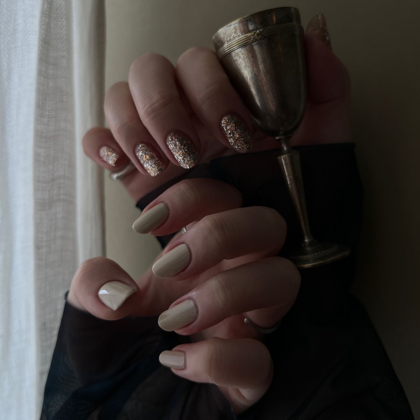 [ blue gold stone ]  croissant silver