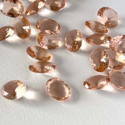 [ peach glass stone ] reine silver