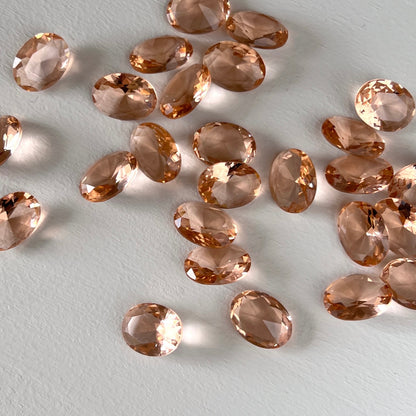 [ peach glass stone ] reine silver