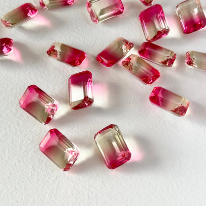 [ bicolor tourmaline UME ] reine gold - rectangle