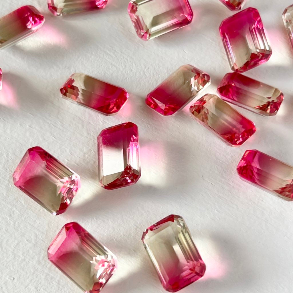 [ bicolor tourmaline UME ] reine silver - rectangle