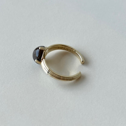 [ smoky quartz ] croissant gold
