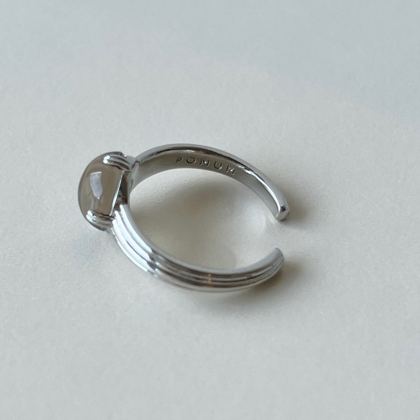 [ smoky quartz ] croissant silver