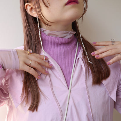 [ small aurora pearl ] long-length piercings