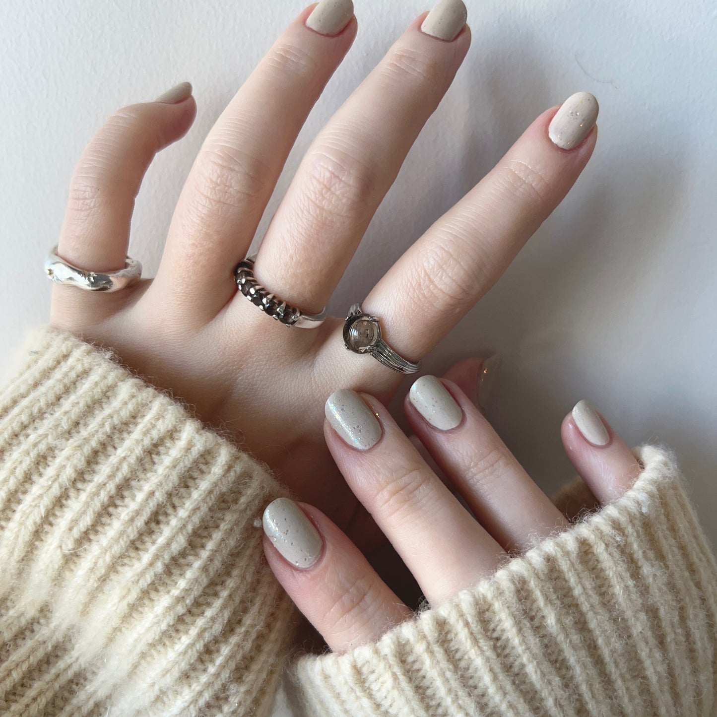 [ smoky quartz ] croissant silver