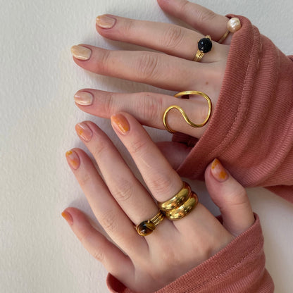 [ tiger eye ]  trois gold
