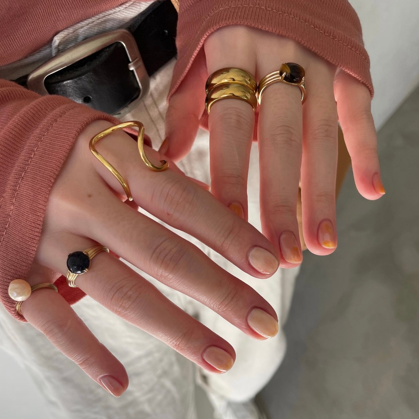 [ tiger eye ]  trois gold