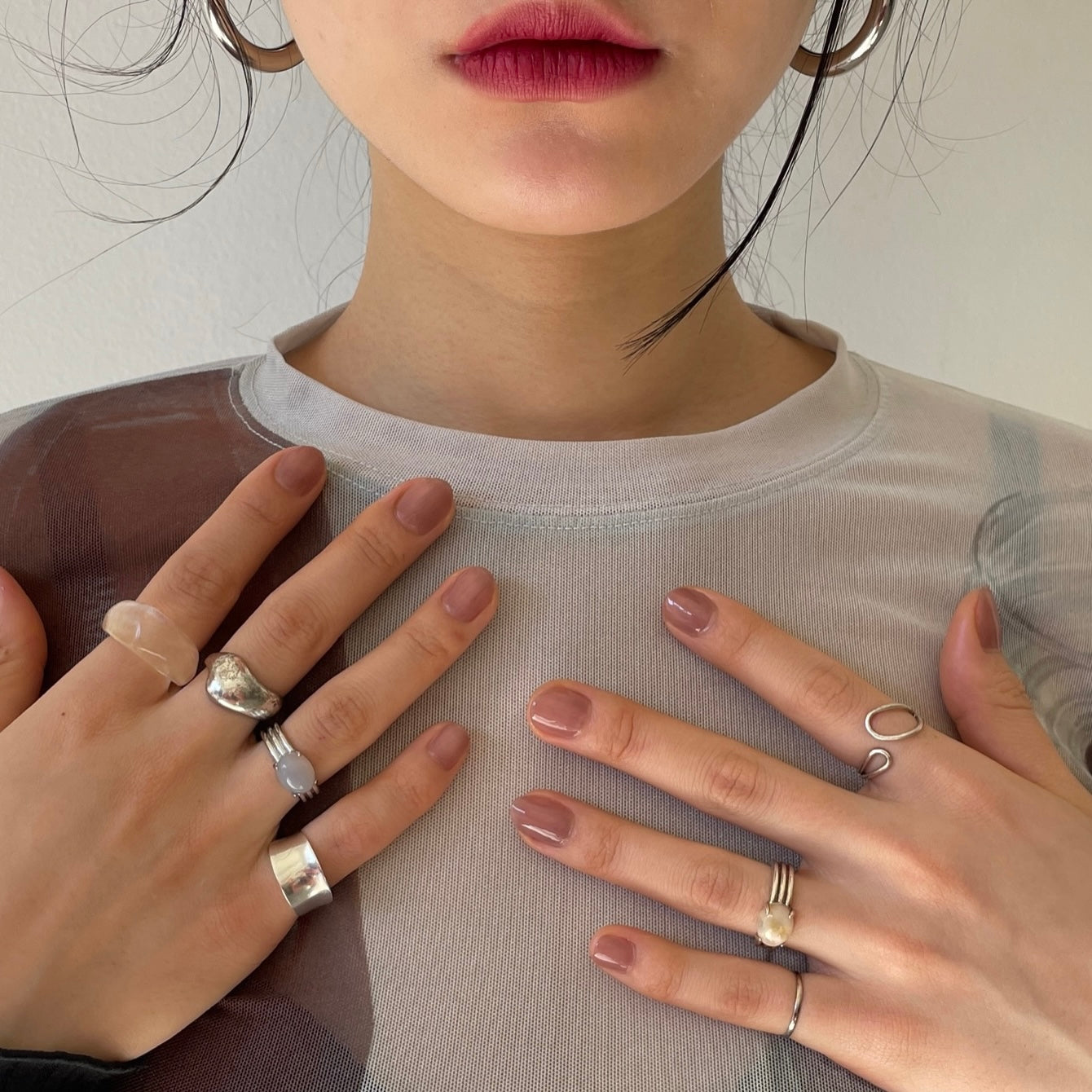 [ gray onyx ]  trois silver