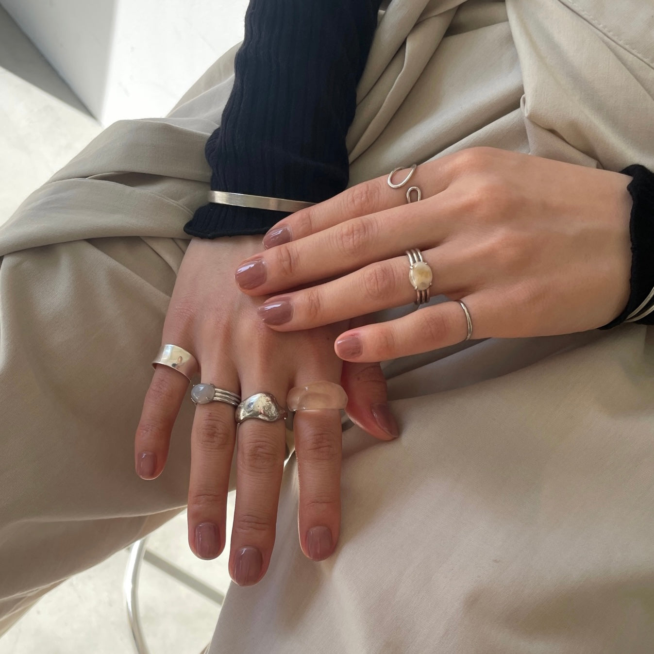 [ gray onyx ]  trois silver