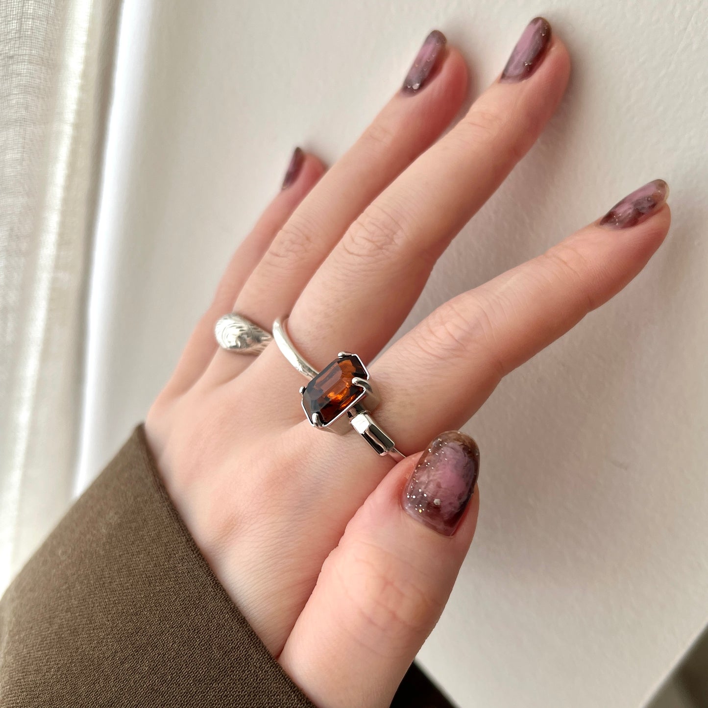[ vintage amber ] éclat silver