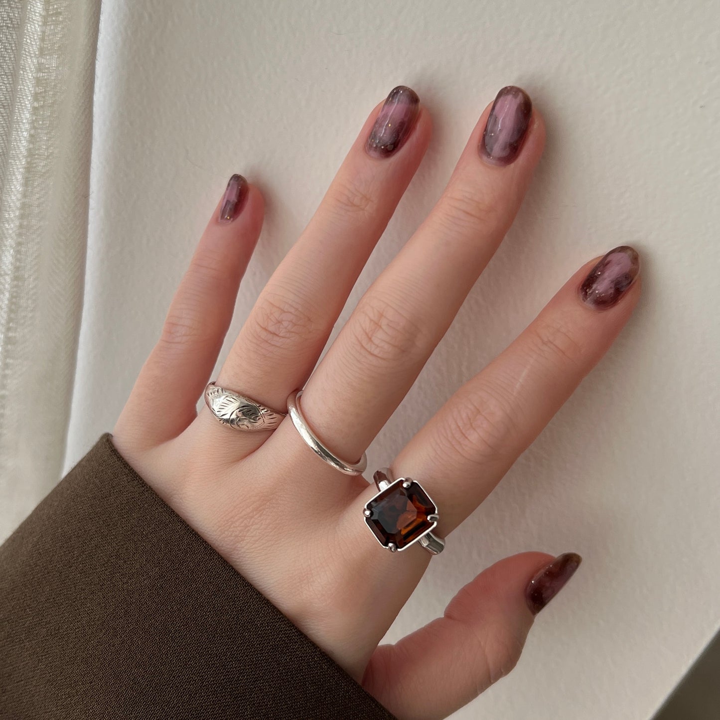 [ vintage amber ] éclat silver