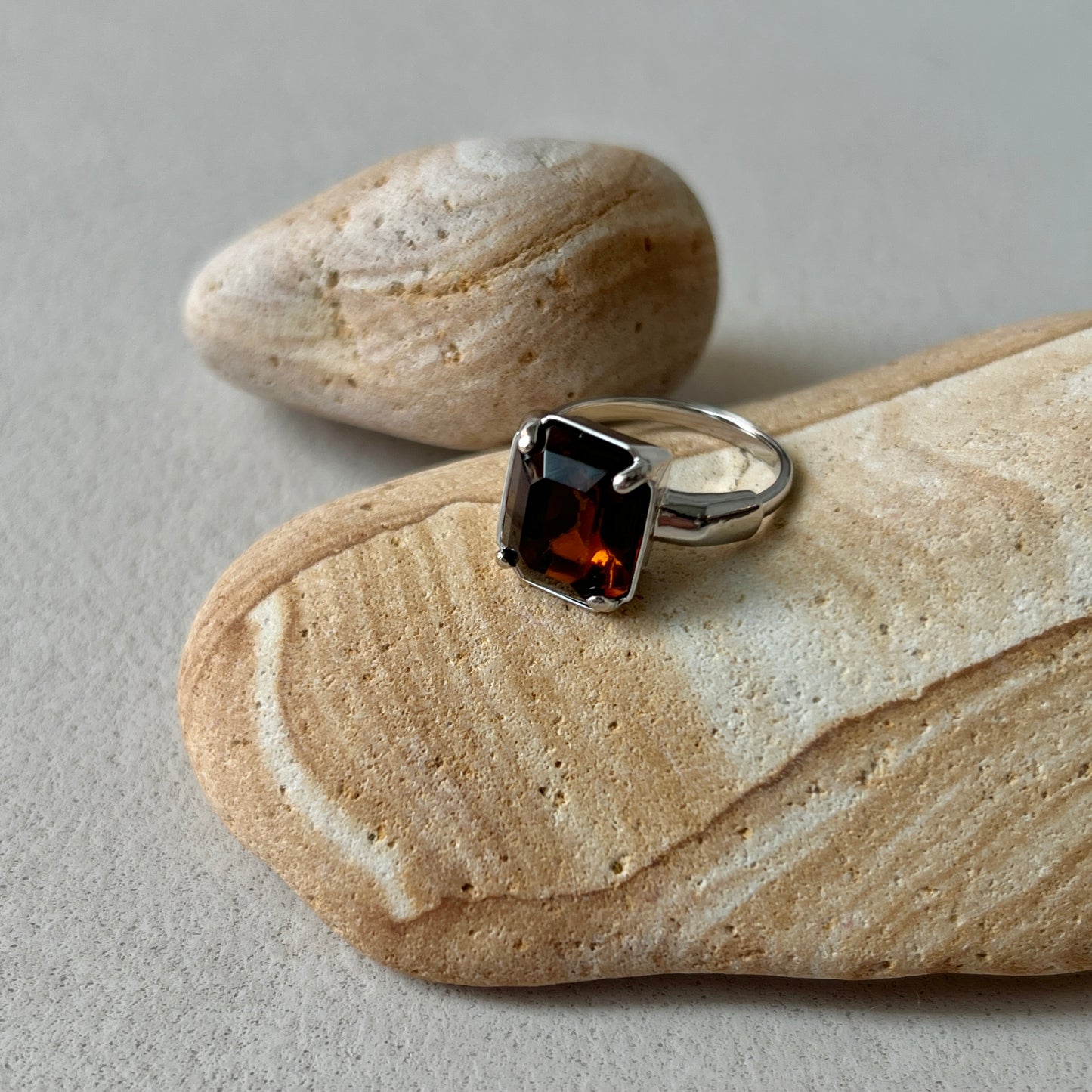 [ vintage amber ] éclat silver