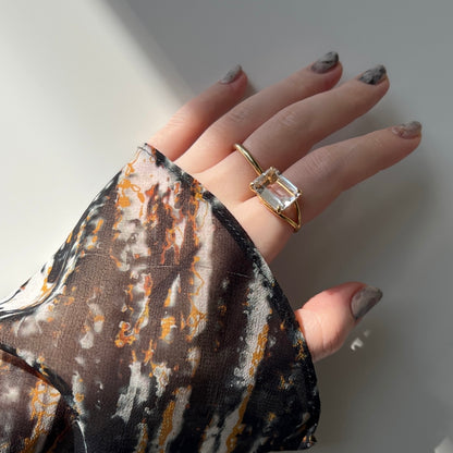 [ crystal ] reine gold - rectangle