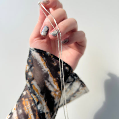 [ silver chain ] long-length piercings