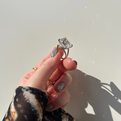 [ crystal ] reine silver - rectangle