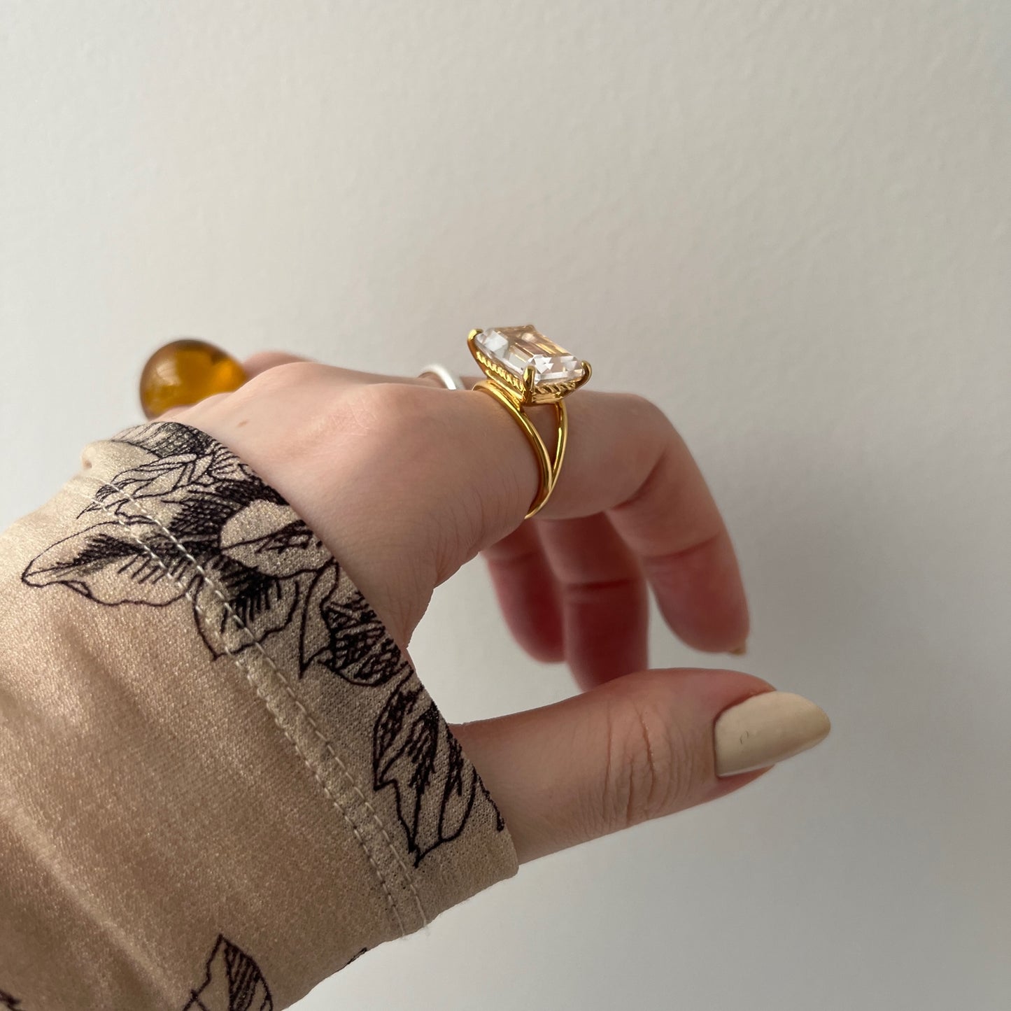 [ crystal ] reine gold - rectangle