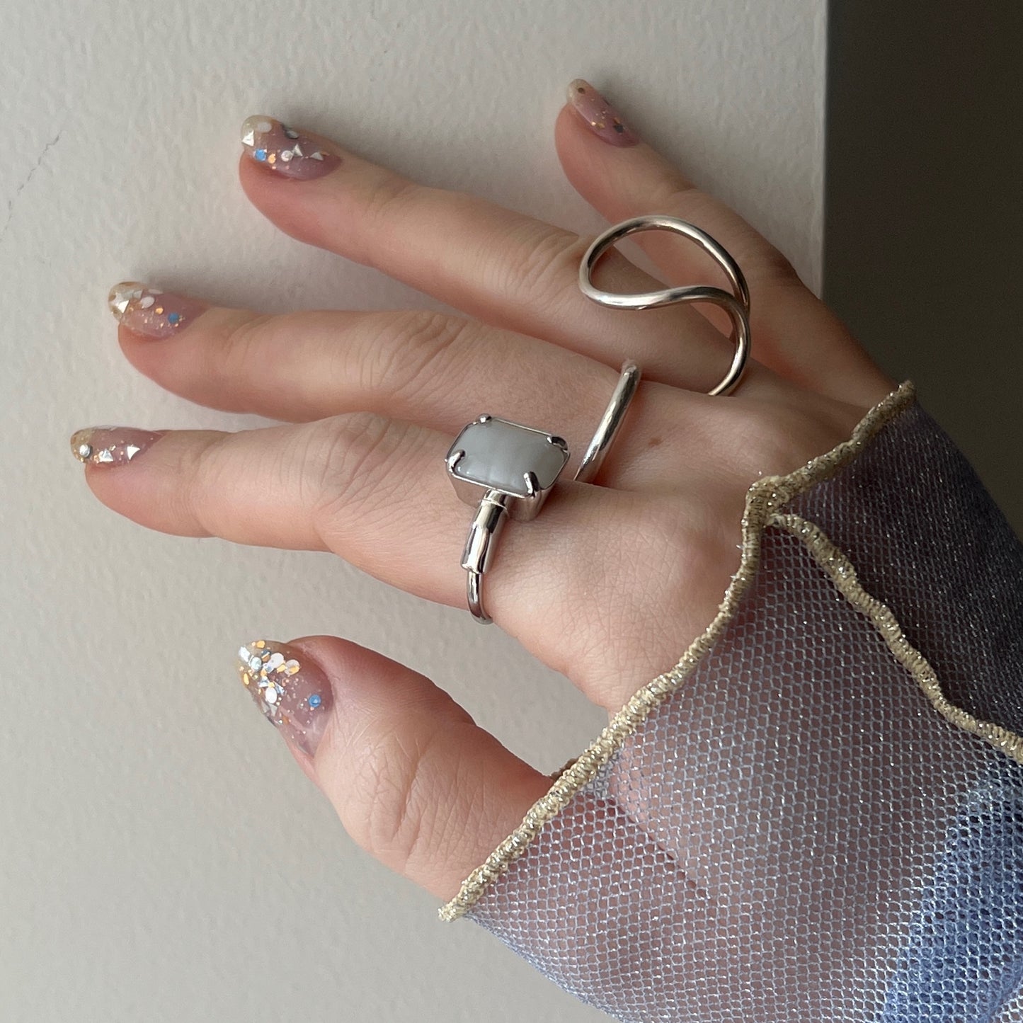 [ vintage white ] éclat silver