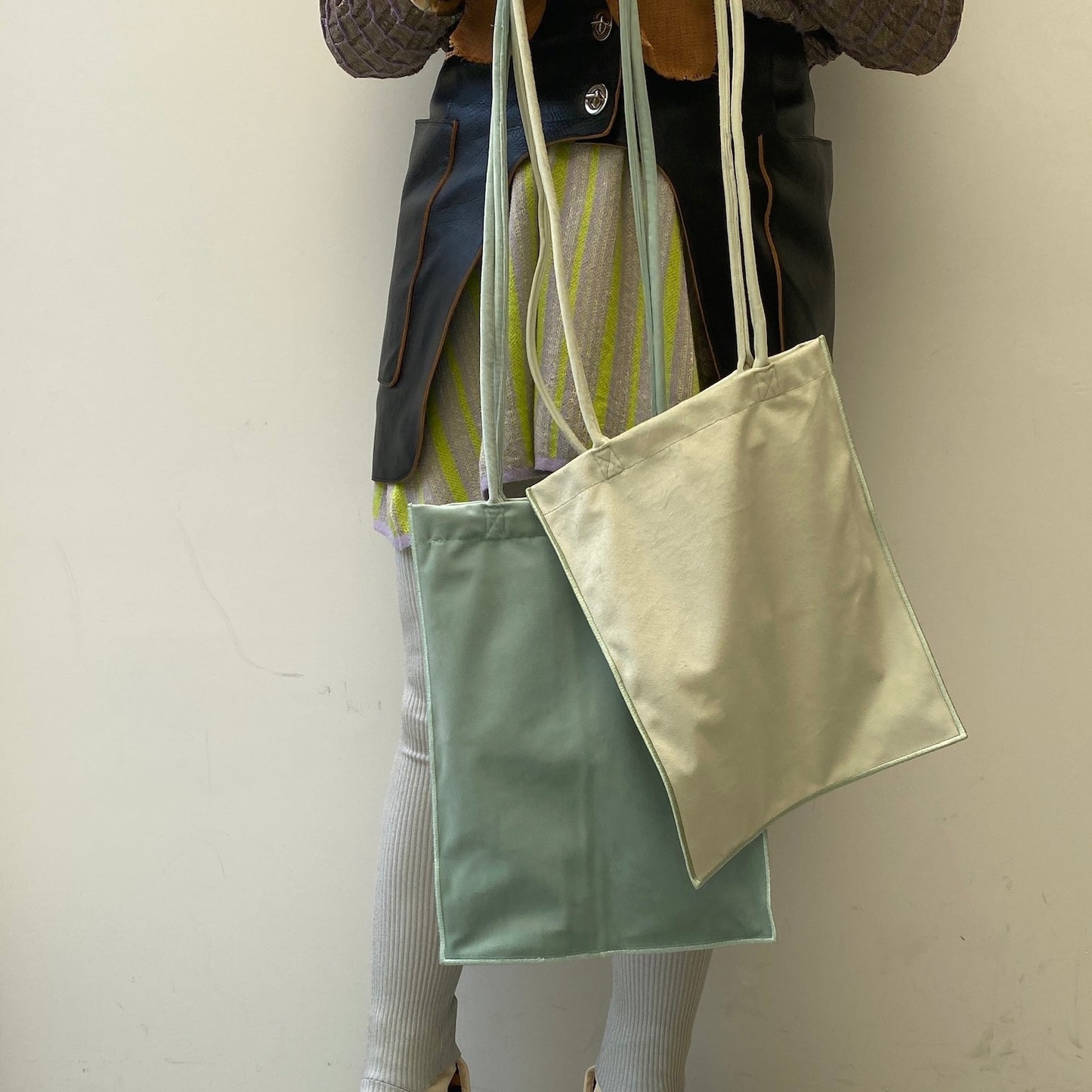 [ velor mint ] long handle tote bag