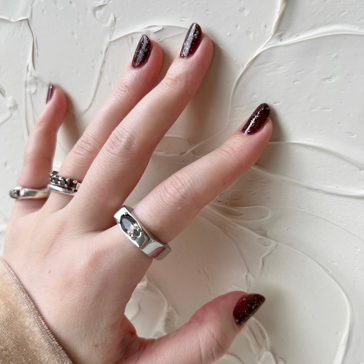 [ smoky moon glass ] europa silver