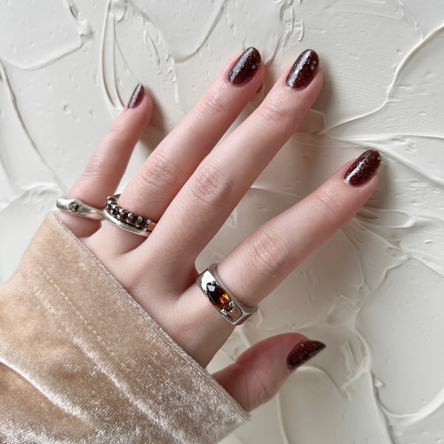 [ amber moon glass ] europa silver