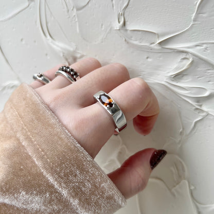[ amber moon glass ] europa silver