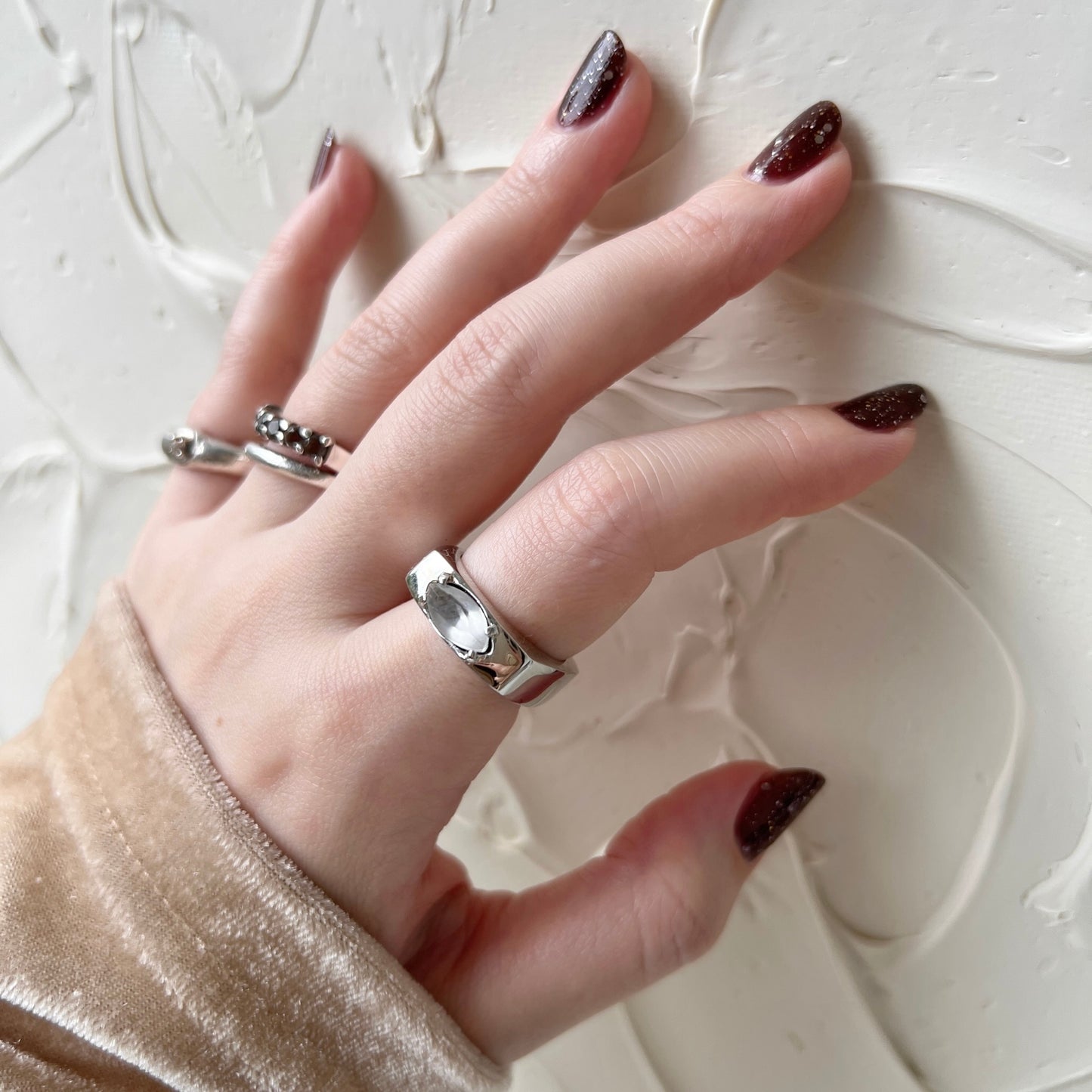 [ opal moon glass ] europa silver