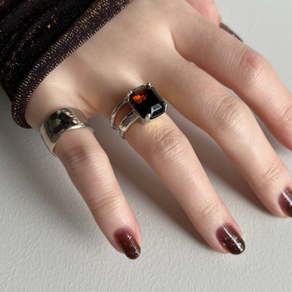 [ vintage amber ] éclat silver