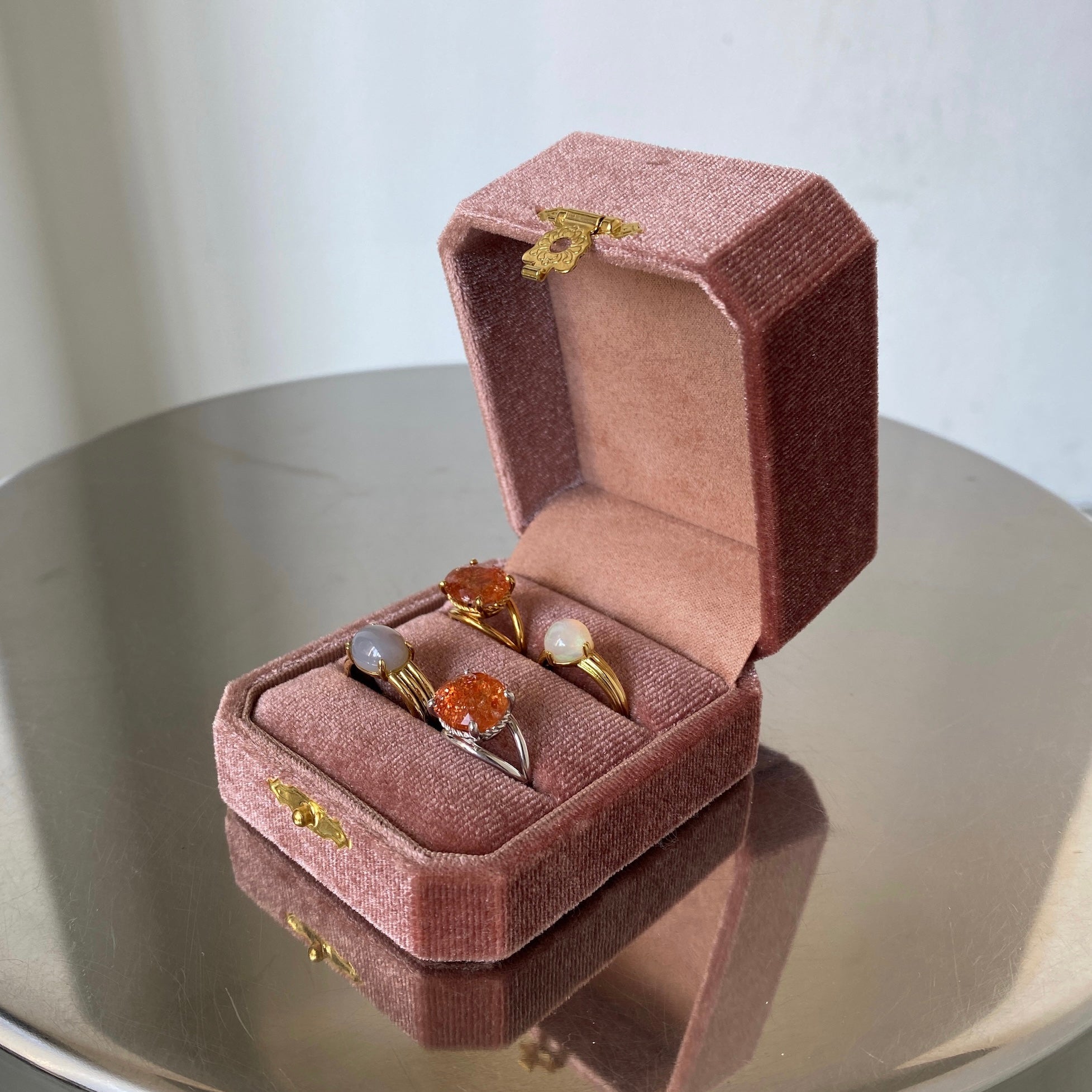 rose wood ] velvet jewelry box – POMUM&ARTS