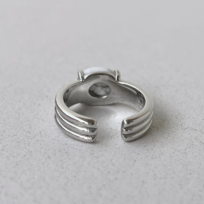 [ howlite ] trois silver
