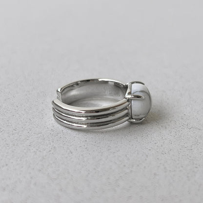 [ howlite ] trois silver