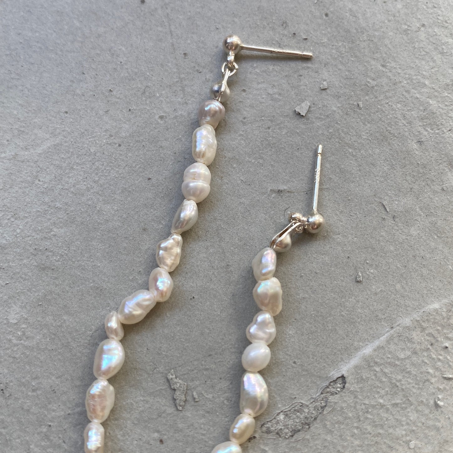 [ small aurora pearl ] long-length piercings