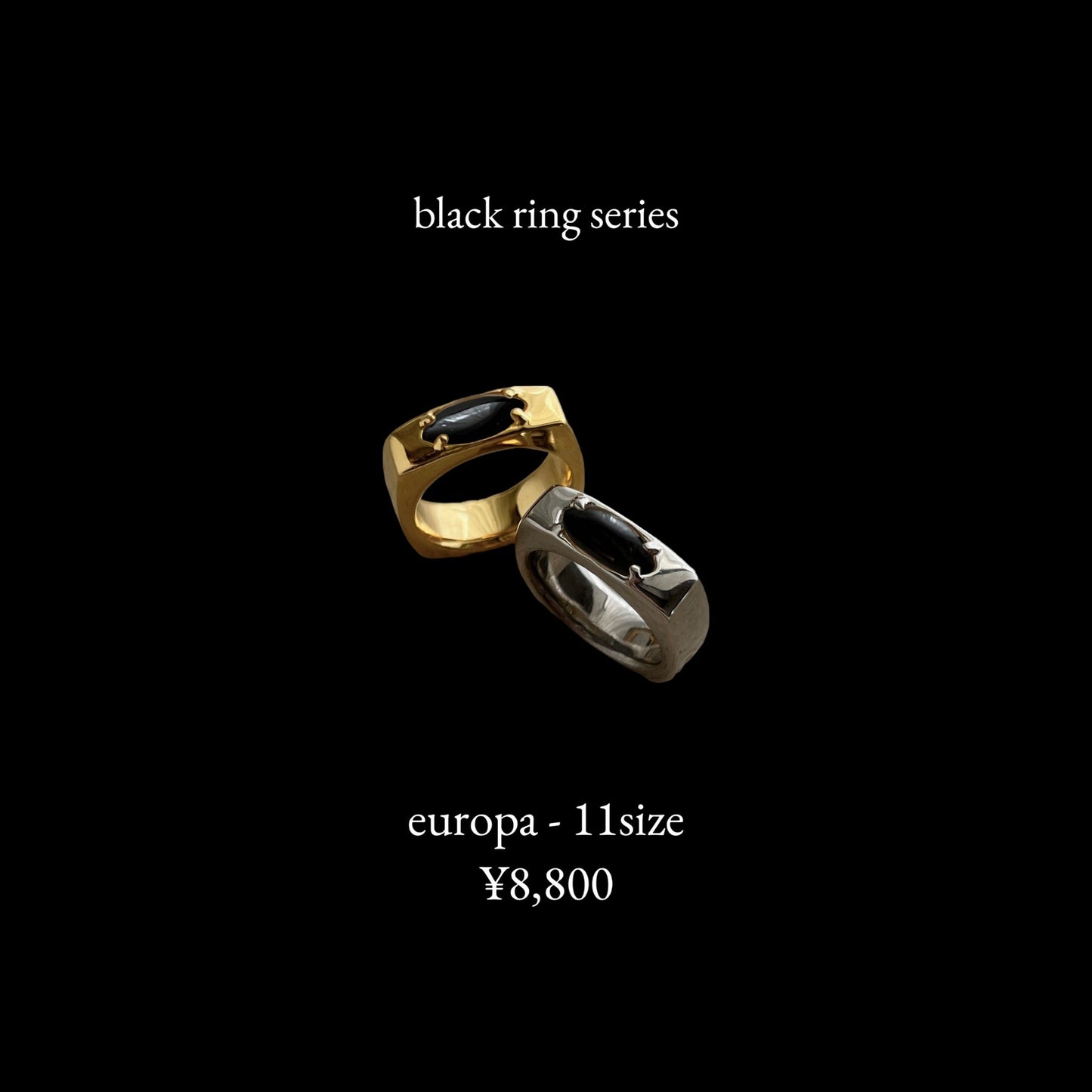 [ black moon glass ] europa silver