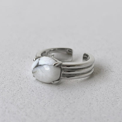 [ howlite ] trois silver