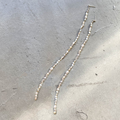 [ small aurora pearl ] long-length piercings