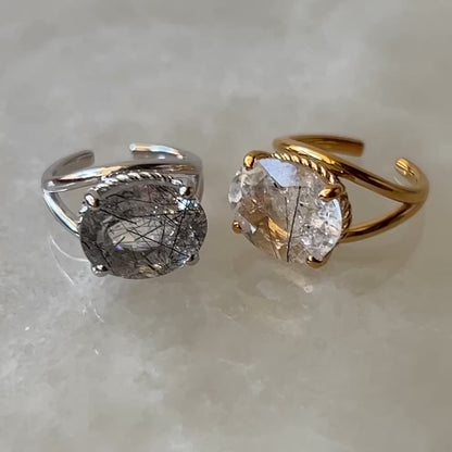 [ tourmaline quartz (clear) ] reine -pinky silver